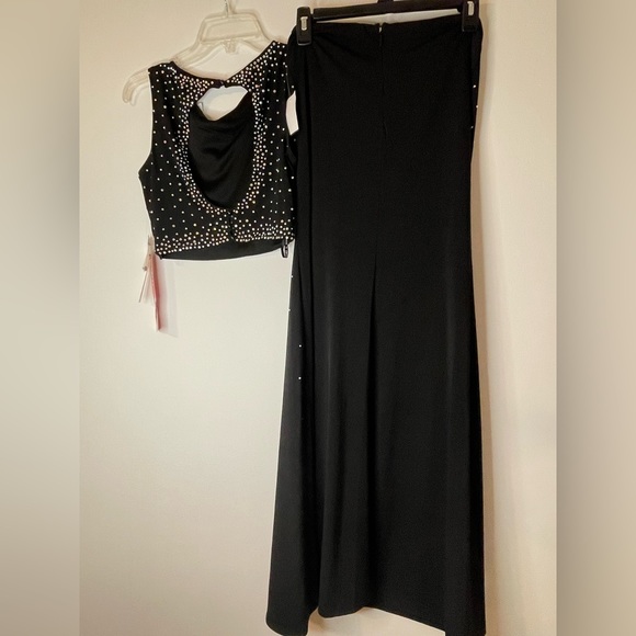 2-Piece Black with Rhinestone Formal - Picture 6 of 9